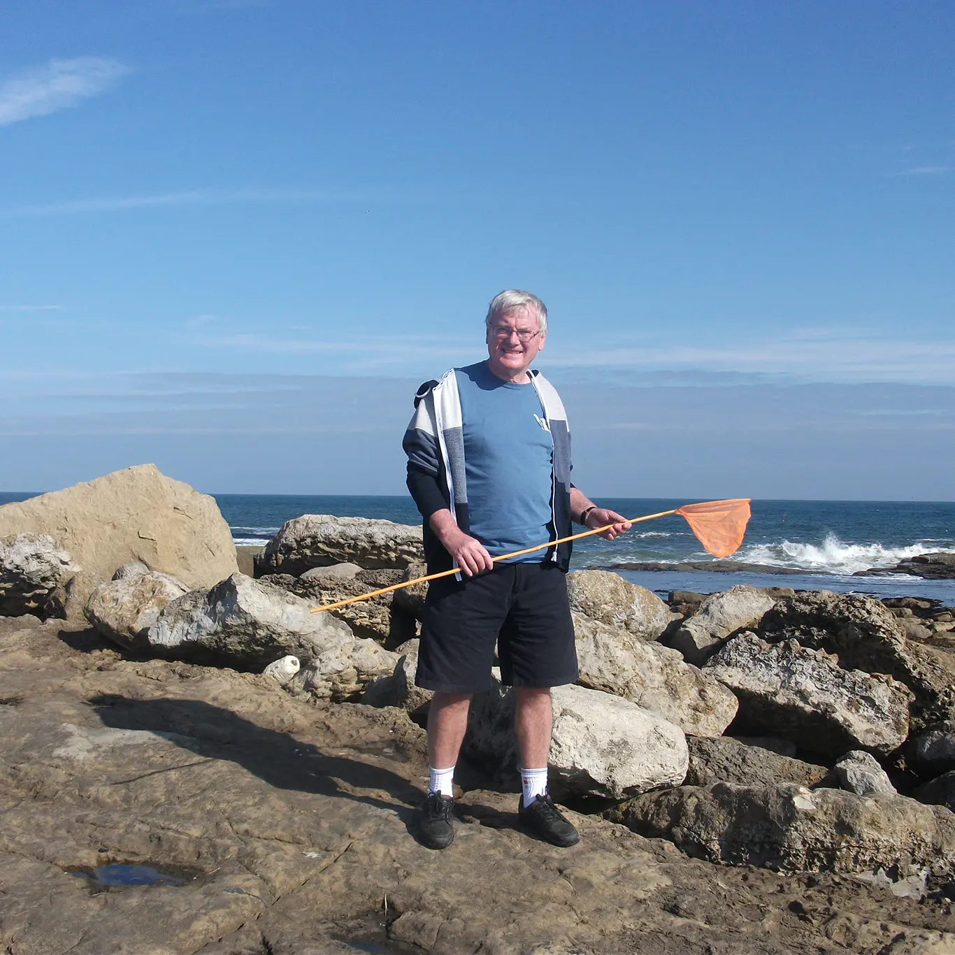 Rock pooling with children - Me as an old man